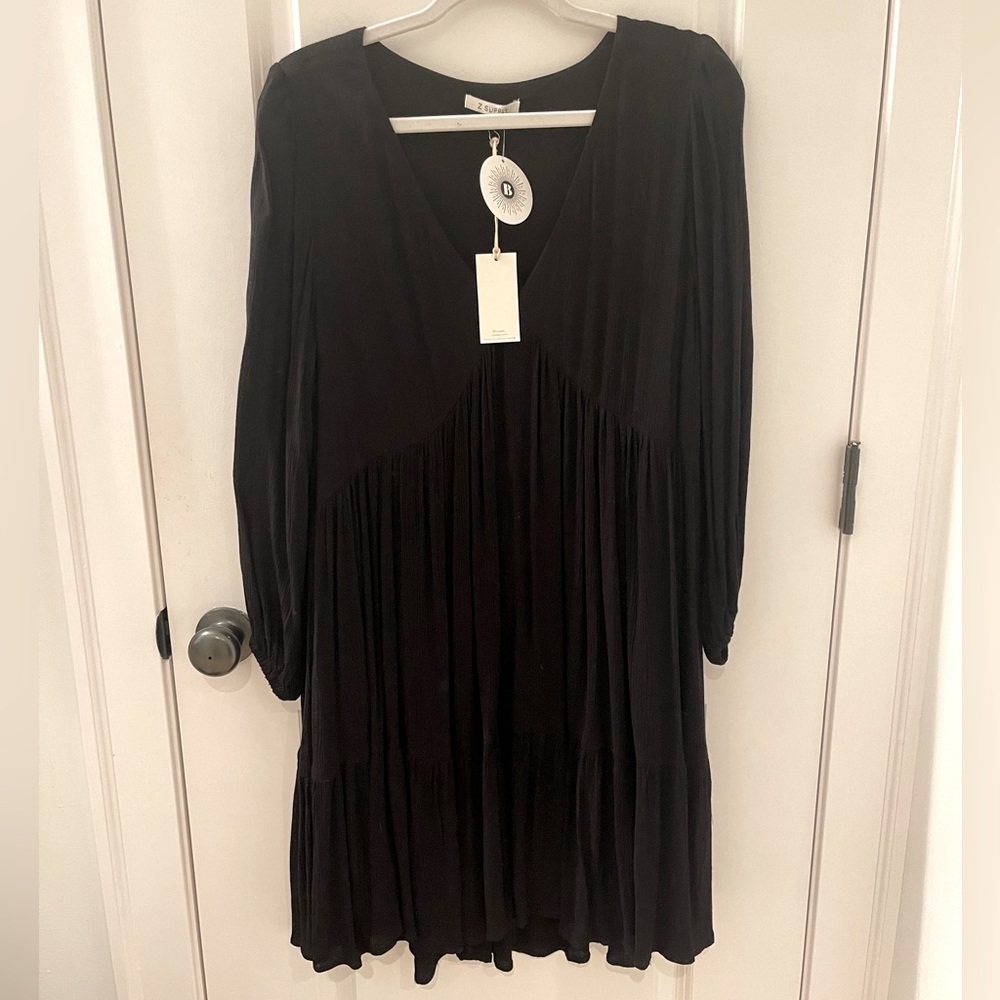 Z Supply Maxine Mini Dress, Size S, NWT, black